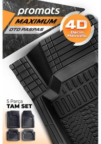 Resim Promats Havuzlu Oto Paspas 4d Maximum Gri 