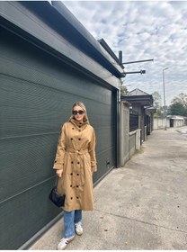 Resim Marbella Kadın Camel Full Düğmeli Dik Yaka Trençkot 