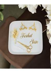 Resim Endless Porselen Nişan Tepsisi Krem Krem 