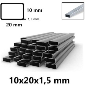 Resim 1 Mt Boyasız 10x 20 X 1,2 Mm Kutu Profil 10x20x1,2 Demir 1mt 