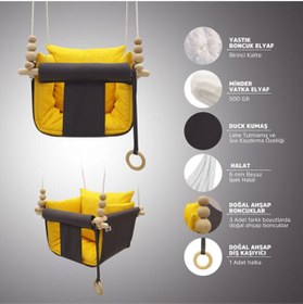 Resim Sallansana Antrasit Sarı Kombin Dream Swing Salıncak 
