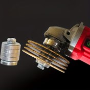 Resim Çelik Freze Makinesi Dönüşüm Başlığı - El Taşlama ve Açı Taşlama için 4-1 / 2 "ile 1/2" Şaft Adaptörü, Elektrik Gerektirmez - Dayanıklı Metal Yapı, Hassas Frezleme için Sağlam Tasarım 