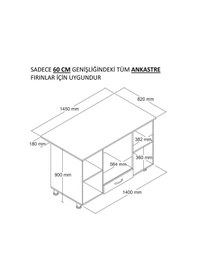 Resim 145lik Ankastre Ada, Mutfak Adası, Ankastre Fırın Dolabı 