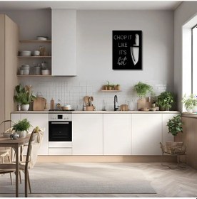 Resim Lazer Kesim Metal Duvar Dekoru Chop It Like Its Hot Metal Duvar Tablosu İmza 