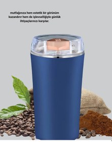 Resim Mey İthalat Paslanmaz Çelik Kahve Ve Baharat Öğütücü Otomatik Mekanizma Mavi 