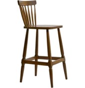 Resim Sandalye Zus281 Kafes Model Yüksek Cafe/Mutfak Ahşap Kayın Iskele Ceviz 