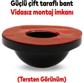 Resim Adilon Silikon Kapı Stoperi Siyah 3 Adet Tamponu Kendinden Yapışkanlı Siyah Kapı Kolu Stopu 