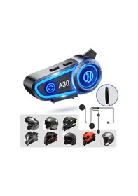 Resim Miaxtreme A30 2x Eşleşmeli Intercom Motor Kurye Kask Bluetooth Kulaklık 