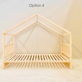 Resim Woodland Montessori House Floor Bed with Storage Space - 190cm x 90cm / Option 4 