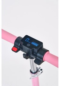 Resim Elektrikli Çocuk Scooter 130w 3 Kademe Hız Ayarlanabilir Gidon Uzun Menzil Koruma Seti Hediye Pembe 