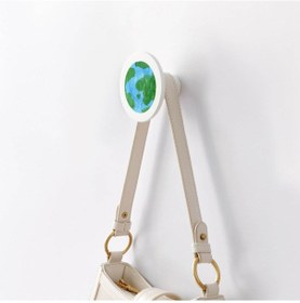 Resim Cajuart Dörtlü Yuvarlak Dünya Gezegen Ev Ofis Hol Duvar Askılık Beyaz 