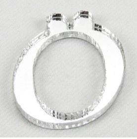 Resim Pleksi Ayna Ö Harfi Gümüş Renk 3 Cm 