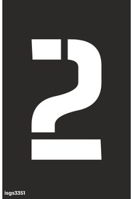 Resim isgtabelam 32x50 Cm/kompozit / Iki (2) Rakamı Boyama Şablonu 