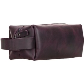 Resim Eve Deri Makyaj Çantası Medium AA7 Mor 