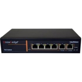 Resim Hooksee Hks-Epoe4 4+2 10/100 Mbps Poe Siwtch 72W 48V 1.5A 