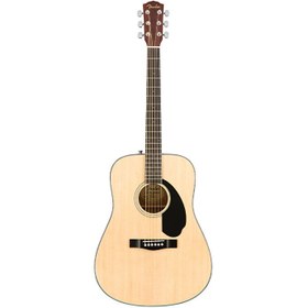Resim Fender 0970110021 CD-60S Dreadnought Akustik Gitar (Naturel) | Masif Ladin Kapak ile Zamanla Gelişen Ton ve "Easy-to-Play" Sap 