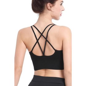 Resim Datatek Kadın Siyah Çarpraz Ipli Spor Büstiyer – Modern ve Şık Tasarım 