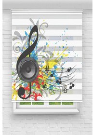 Resim Perdecizade Enxboy Nota Dijital Baskılı Zebra Perde-cocuk Odası-stor Perde Pz-716 Renkli 