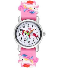 Resim Besthome1 Kız Çocukları İçin Pembe Unicorn Saat - Gümüş Plastik Kordonlu Öğrenci Hediyelik Saat Gümüş 