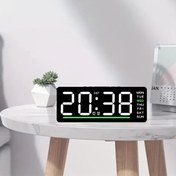 Resim LED Ekranlı Dijital Alarm Saati, Elektronik Alarm Saati, Parlaklık Ayarı, Tarih, Zaman, USB Şarj Cihazı, 3 AAA Pil Gerektirir. (Piller Dahil Değildir) 