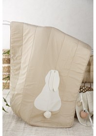 Resim Tavşan Pamuk Saten Yatak Örtüsü 