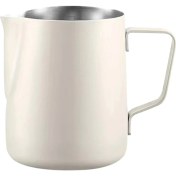 Resim Ruosui Paslanmaz Çelik Süt Köpürtme Sürahisi Yuvarlak Borulu Latte Sanat Sürahi Süt Sürahi Frother Profesyonel Barista Süt Buharda Pişirme Sürahisi (Yurt Dışından) 