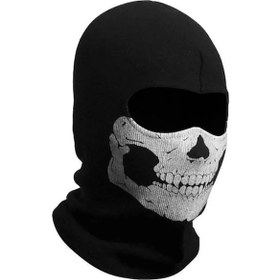 Resim Qu-ghost Mask Skull Balaclava Mw2 İskelet Kostümü Tam Baş Kayak Snood Maskesi Bisiklet Kaykay Motosiklet Snowboard Açık Hava Sporları İçin Rüzgar Geçirmez Örgü Maske Diğer 