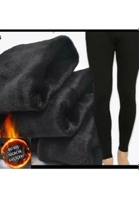 Resim Lüx Wood Erkek İçi Peluş Termal Tayt Kışlık Peluşlu Polarlı Likralı Polar Termal İçlik Siyah 