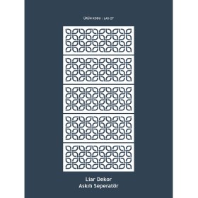 Resim Liar Askılı Seperatör - LAS-27 - (6 mm) - (85 cm x 210 cm) - (Beyaz) 