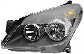 Resim Opel Astra H Sol Far Siyah Zeminli TYC Marka 
