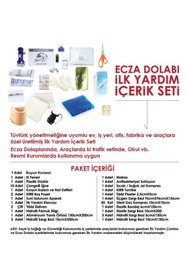 Resim Saatistan Pratik ve Güvenilir Ecza Dolabı İçinde İlk Yardım Malzemeleri 
