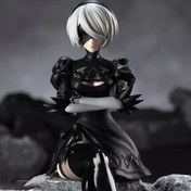 Resim 14+ Siyah Nier Koleksiyonluk Anime Figürü - Beyaz Saçlı ve Siyah Giysili Detaylı PVC Model, Ev Dekorasyonu için Mükemmel, Araba Sergisi ve Anime Hayranları İçin Hediye, Şık Tasarım, Karmaşık Tasarım 