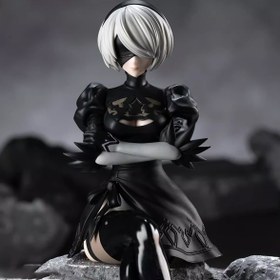 Resim 14+ Siyah Nier Koleksiyonluk Anime Figürü - Beyaz Saçlı ve Siyah Giysili Detaylı PVC Model, Ev Dekorasyonu için Mükemmel, Araba Sergisi ve Anime Hayranları İçin Hediye, Şık Tasarım, Karmaşık Tasarım 