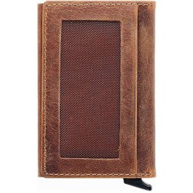 Resim Damy Hakiki Deri Unisex Mekanizmalı Kartlık 611Cr - Taba Taba 