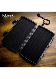 Resim Lubinski Seyahat Puro Kutusu Humidor Kırılmaz Plastik Siyah Lion 5's 