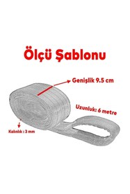 Resim Badem10 Sapan Polyester Spanzet 4 Ton 6 Metre Gri Sağlam Yük Kaldırma Taşıma İndirme Halat 