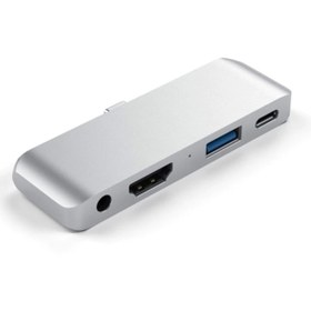 Resim TeknoExpress 4in1 Type-c Girişli 60w Güç Dağıtıcı Macbook Pro Uyumlu Adaptör Çoklayıcı Çoğaltıcı Hub 