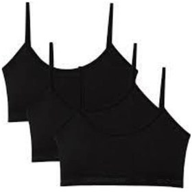 Resim Genç Kız Pedli Ip Askı Yarım Atlet Büstiyer 6'lı Siyah 