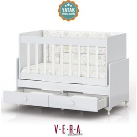 Resim Veraexclusive Yataklı, Anne Yanı, Çekmeceli, Sallanır Beşik Beyaz 