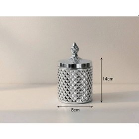 Resim Rova Tr Cam Kavanoz Gümüş 