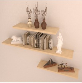 Resim Rafkestir 3 Lü Raf Set ( 90 - 50 - 40 ) Akçaağaç ( Mat ) 