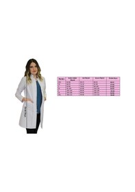 Resim Hakim Yaka Kadın Doktor Önlüğü Hemşire Öğretmen Beyaz Önlük (508603174) 