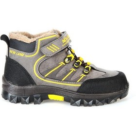 Resim Ayakcenter Gri-Sarı Newland Kürklü Erkek Çocuk Bot Siyah 
