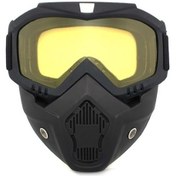 Resim Motosiklet Kask Maskesi Ve Gözlüğü Mkm Sarı 