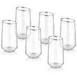 Resim Gina Su Bardağı Uzun Gümüş 6lı Set 