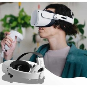 Resim Createtech Hifylux Q2-td79 Oculus Quest 2 Kafa Bandı Seti - Beyaz, Vr Gözlük Aksesuarları 