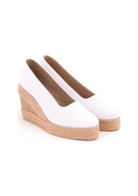 Resim Star Tombis Beyaz Beyaz Platformlu Keten Dolgu Topuk Pl1000-1054 Beyaz 