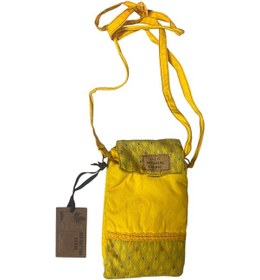 Resim Vintage Renkli Etnik Salaş İki Bölmeli Günlük Kadın Kol Omuz Çapraz Telefon Çantası 10 Cm X 17 Cm Camel 