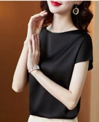 Resim Mefa basic Saten Bluz 