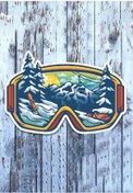 Resim MegaSticker Snowboard Gözlüğü Araba, Motorsiklet, Kask, Laptop,cam Sticker 14x8 Cm 